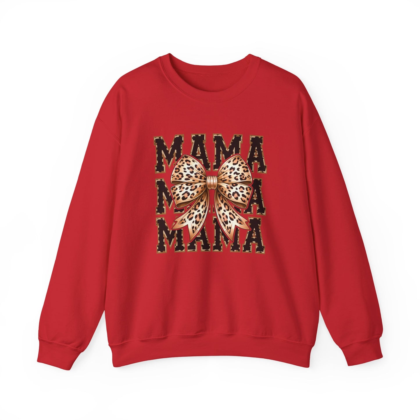 Mama Leopard Coquette Bow Sweatshirt, Leopard Mama,