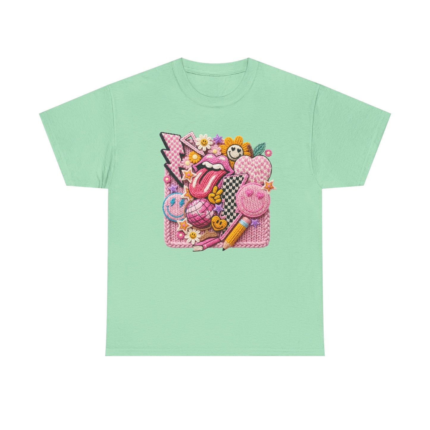 Pink Yarn Effect Back to School T-Shirt