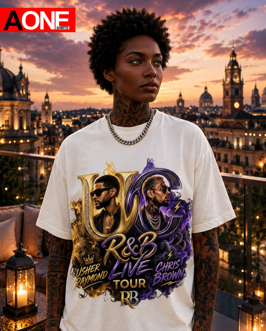 R&B Tour Vibes Shirt Gold & Purple