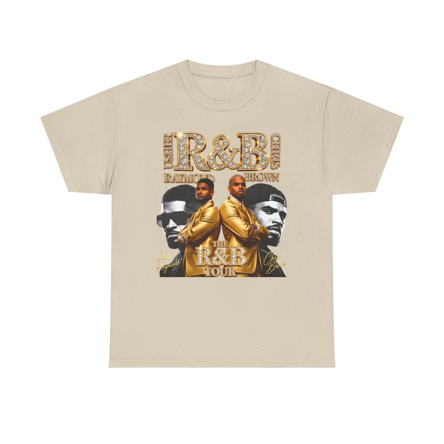 The R&B Tour Inspired Shirt Gold Bling Design