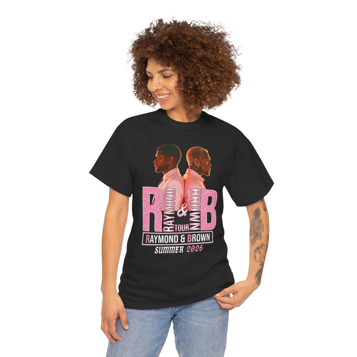 Raymond and Brown Pink Design Graphic Tee