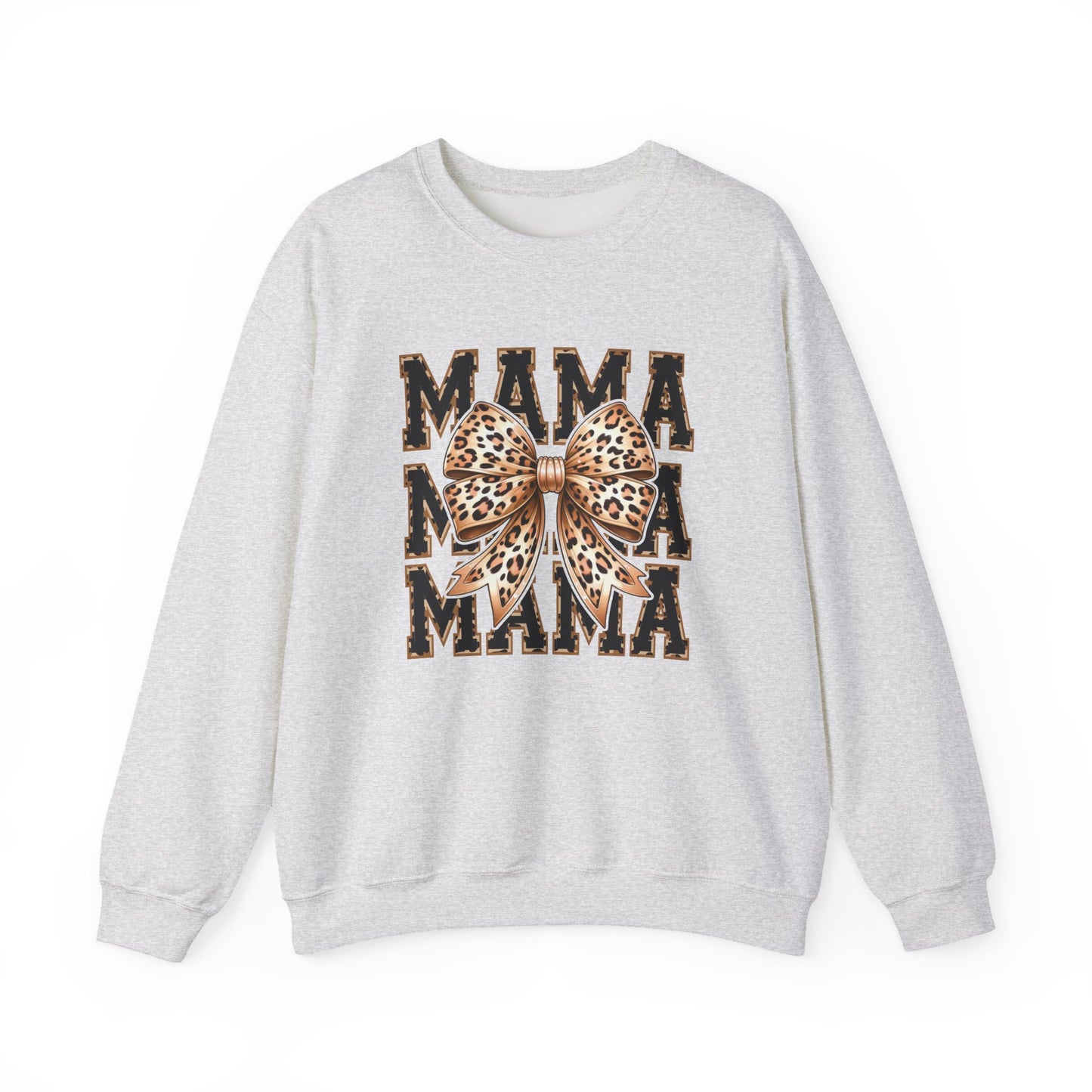 Mama Leopard Coquette Bow Sweatshirt, Leopard Mama,