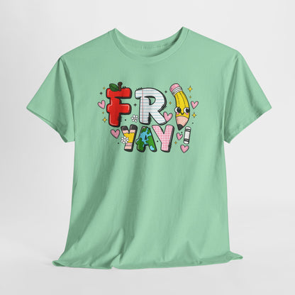 Friyay Teacher School Supplies Shirt Pencil Shirt, Back to School