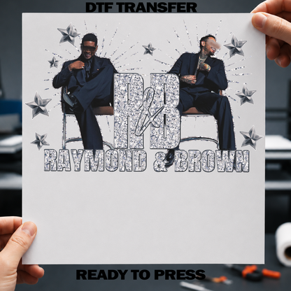 R&B Tour Silver Starz Ready-to-Press DTF Transfer Adult 12x14 Print