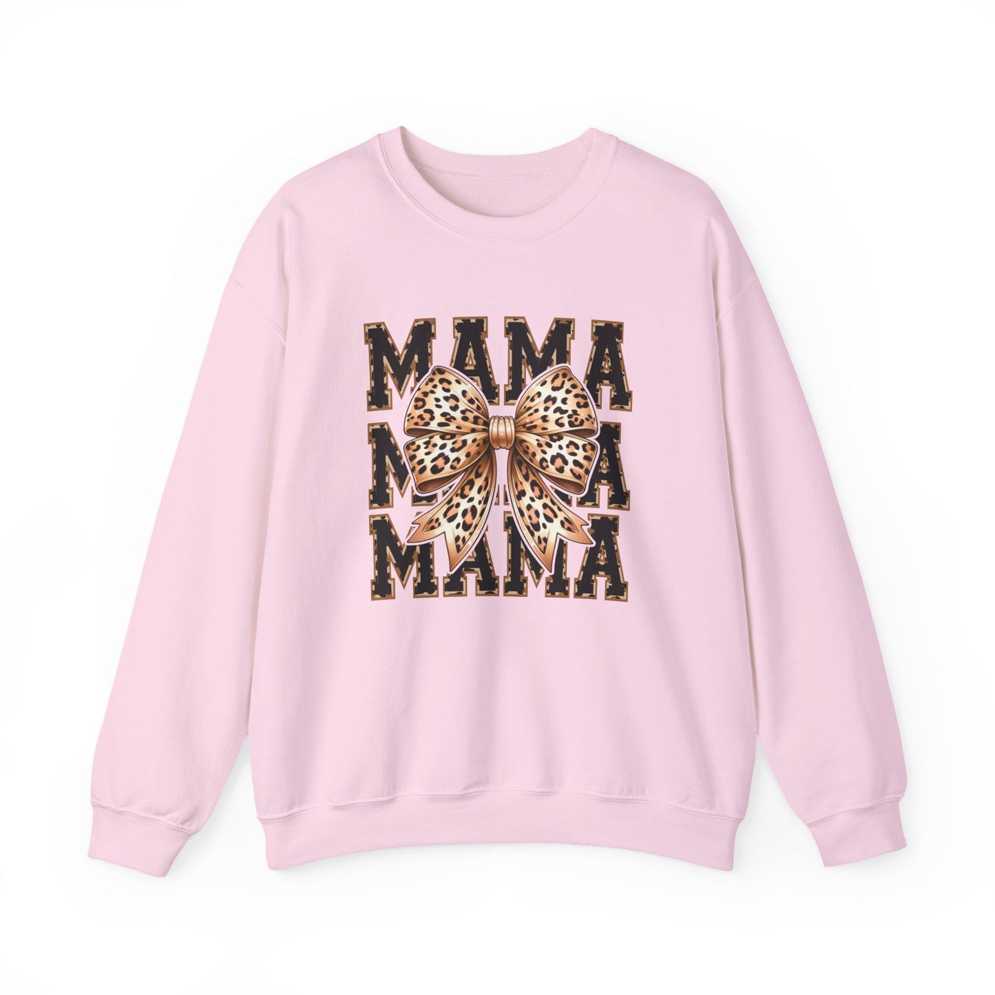 Mama Leopard Coquette Bow Sweatshirt, Leopard Mama,
