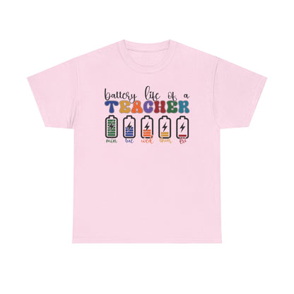 Battery Life Of A Teacher Back to School T-Shirt