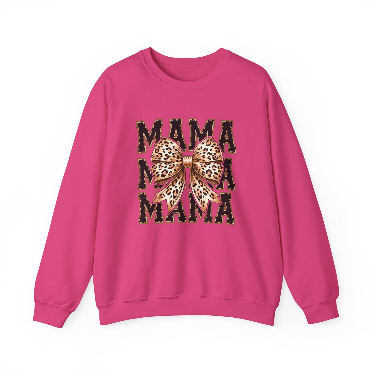 Mama Leopard Coquette Bow Sweatshirt, Leopard Mama,