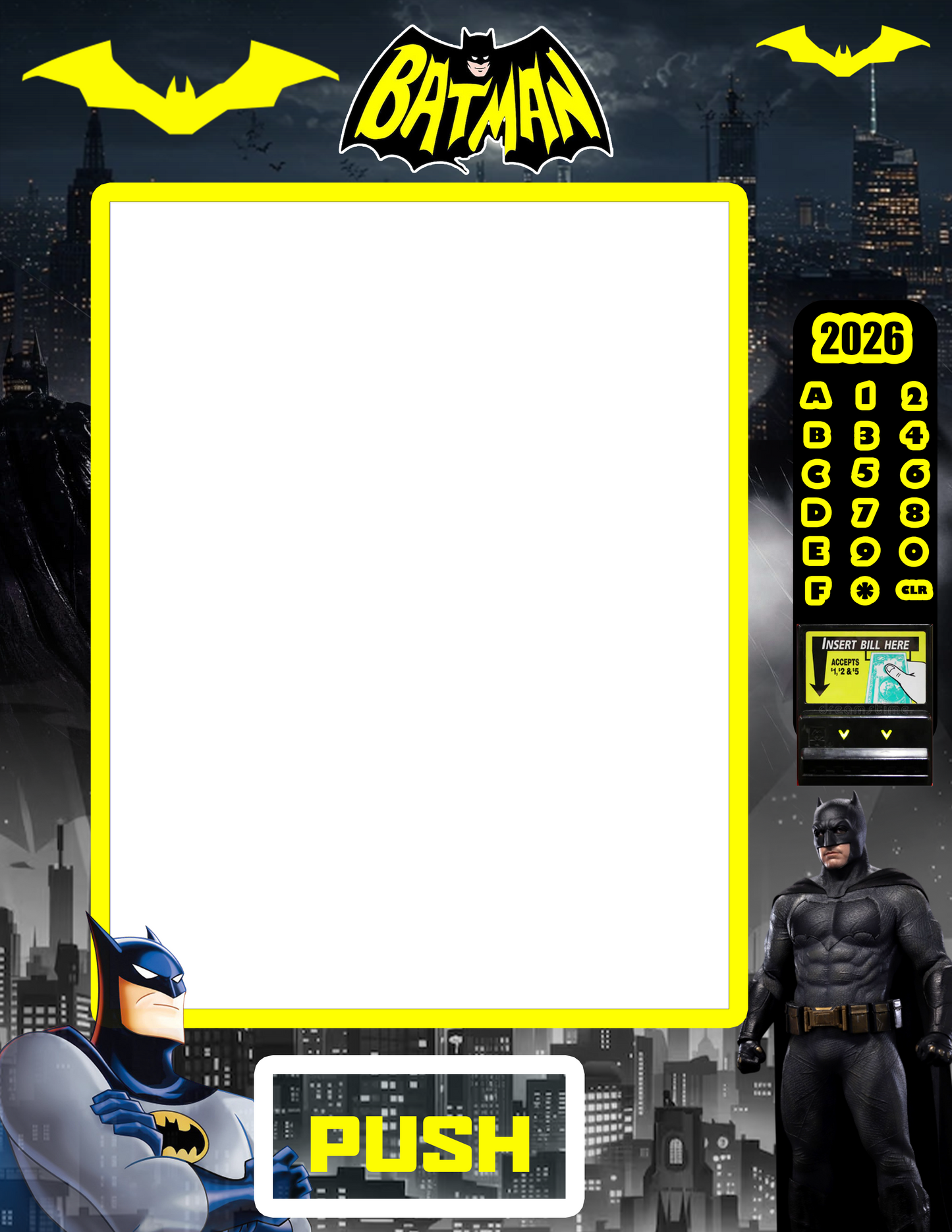 Batman Vending Machine Box Template 8.5x11  Printable DIY Vending Machine| Digital Download