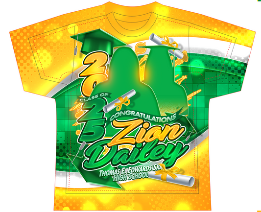 2K25  GRADUATION TEMPLATE GREEN AND GOLD